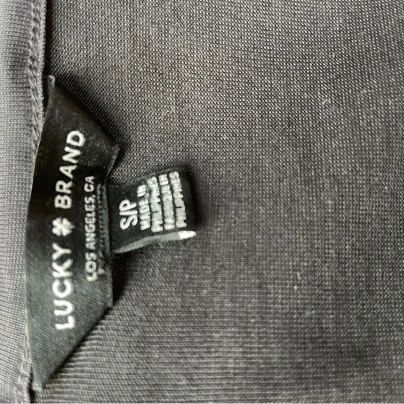 Lucky Brand Dress Short Sleeve Button Down Cotton Black Small - Picture 6 of 7